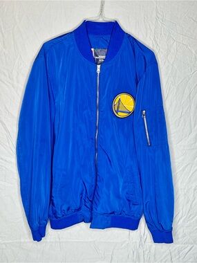 NBA Golden State Warriors Blue Bomber Jacket XL Official Merchandise